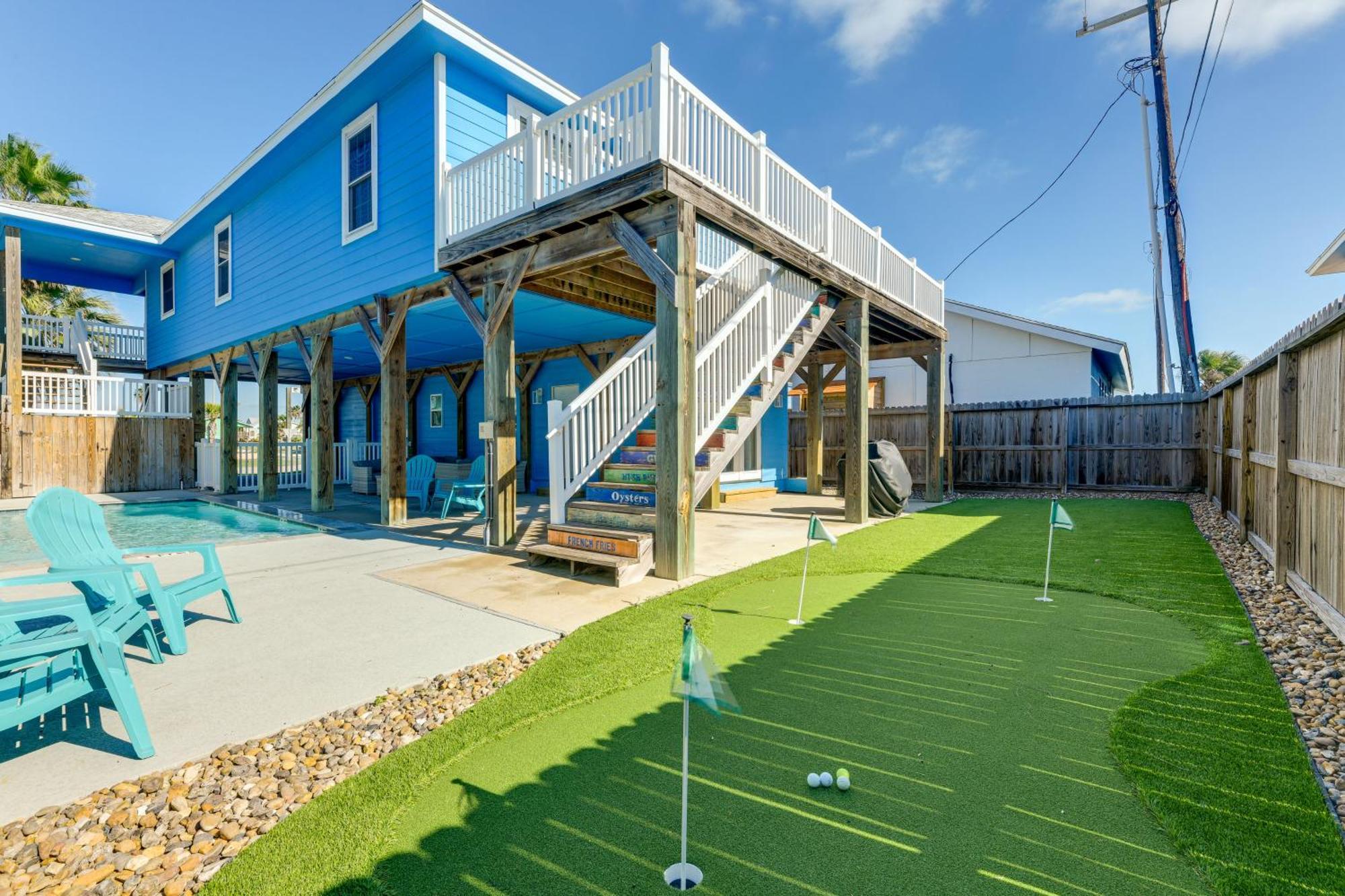 Trendy Port Aransas Home With Private Pool And Deck! Exterior photo